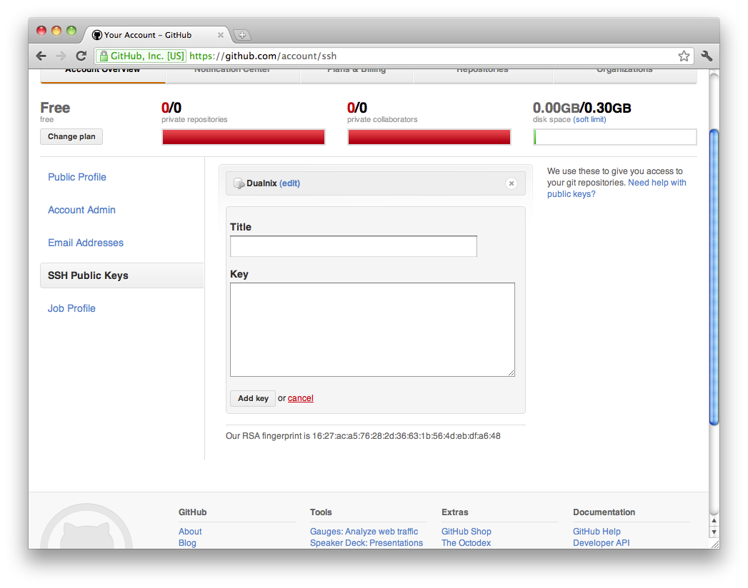 SSH Public Keys